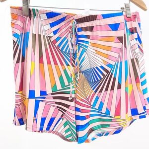 Colorful Geometric Women's Athletic Shorts